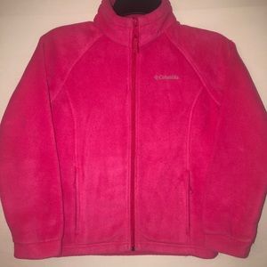 Pink Fleece Columbia full-zip girls M jacket